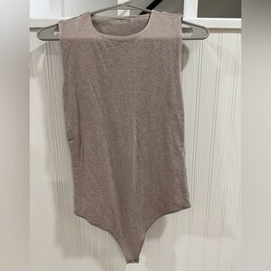 Abercrombie & Fitch Sleeveless Taupe Bodysuit